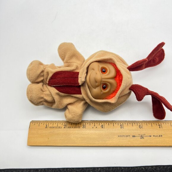 Reindeer Troll Ace Novelty Treasure Troll Orange Eyes Hair Wishstone Gem - Picture 5 of 12